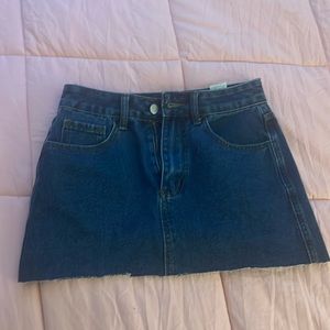 micro denim skirt
